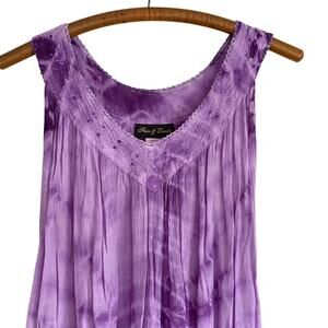 Fair & Lovely Sleeveless Purple Tye-Dye Dress